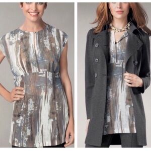 Cabi 651 Painted Watercolor Sheer Tunic | Small